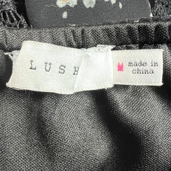 Lace Whimsigoth Maxi Dress Floral Black M Cottage Witchy Fairycore Goth Emo - Picture 9 of 14